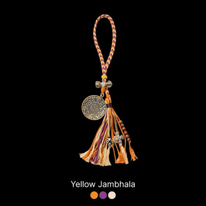 Nine Palaces Bagua Talisman Pendant Yellow Jambhala Style
