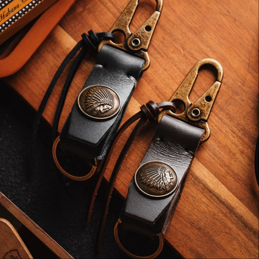 Brass Nomad Chief Keychain Details 03