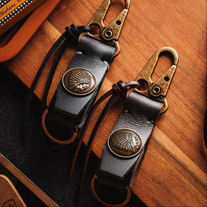 Brass Nomad Chief Keychain Details 03