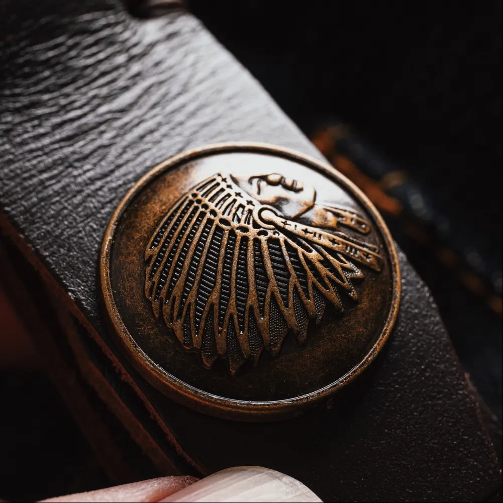 Brass Nomad Chief Keychain Details 04