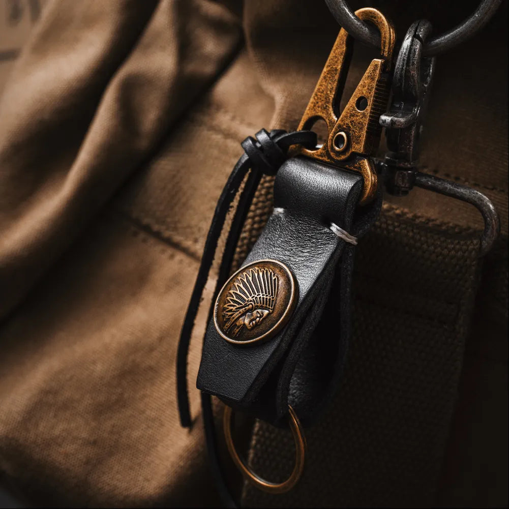 Brass Nomad Chief Keychain Details 06