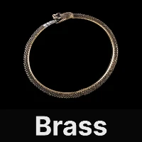 Ouroboros Bracelet 2.0 Brass, Silver, Black Zircon