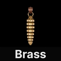 Rattlesnake Tail Pendant Brass