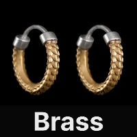 Snake Skin Earrings Brass