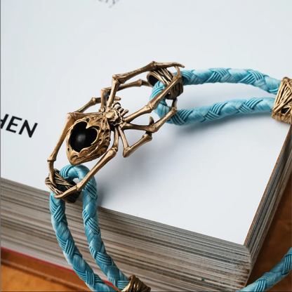 Brass Spider Rope Bracelet Details08