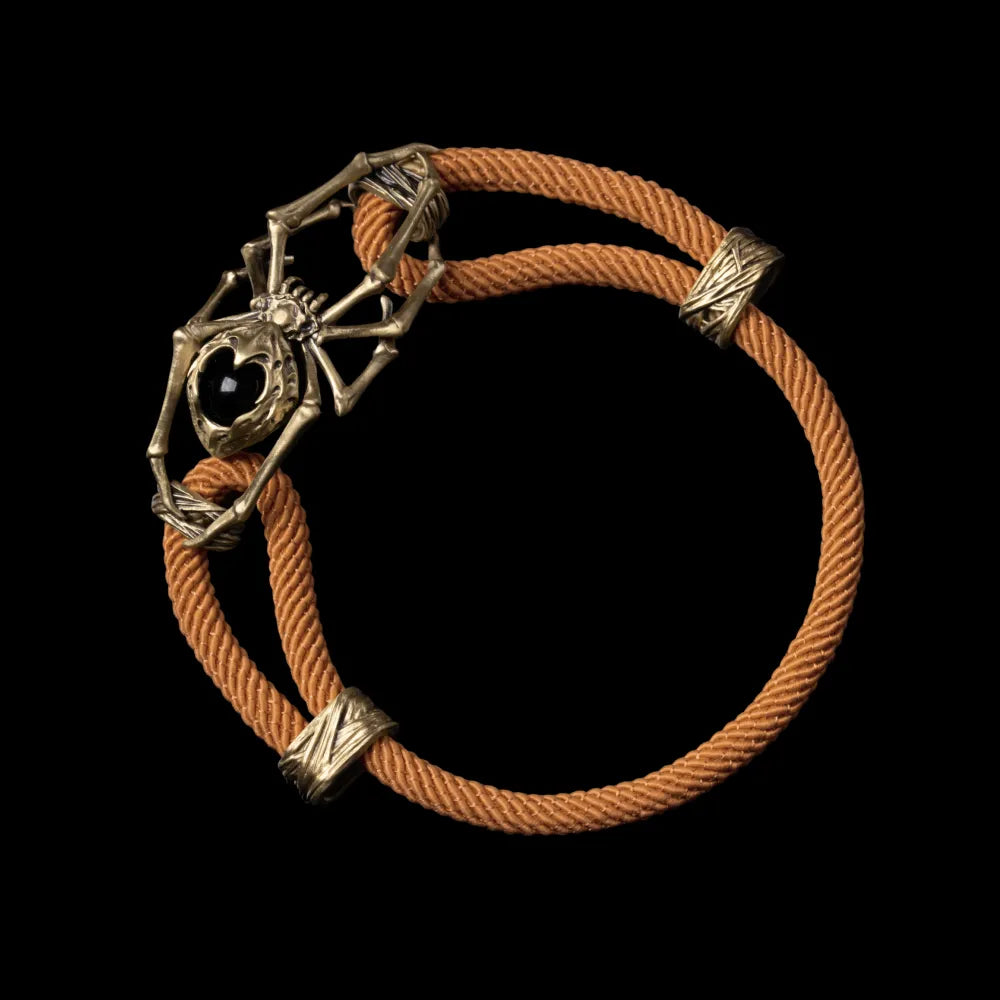 Brass Spider Rope Bracelet Milan Rope Ochre