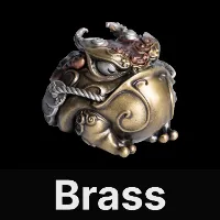 Toad Keepsake Box Brass