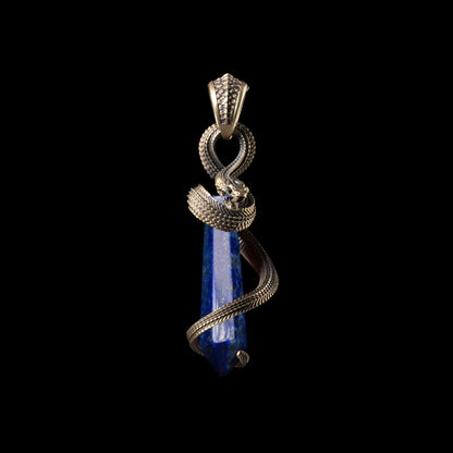 Brass Venom_s Heart Pendant Lapis Lazuli