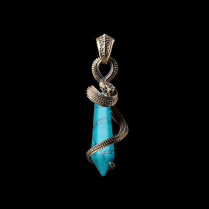 Brass Venom_s Heart Pendant Turquoise