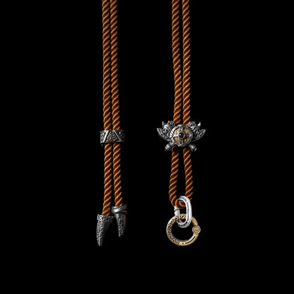 Viking Shield Sigil Rope Necklace