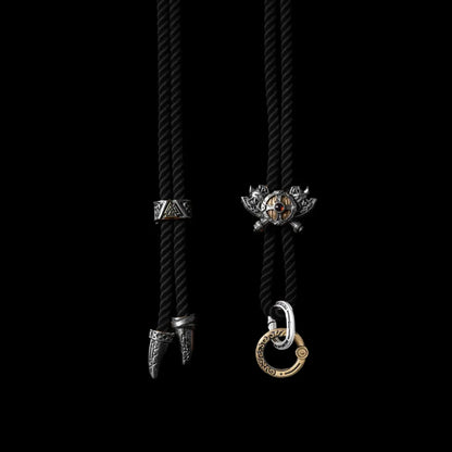 Viking Shield Sigil Rope Necklace