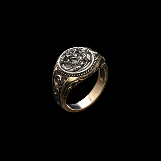 Medusa Signet Ring