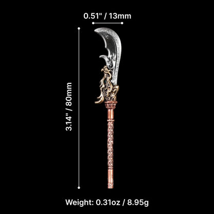 Brass With White Bronze With Copper Green Dragon Crescent Blade Parameter 01