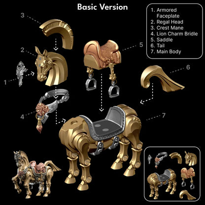 Brass With White Bronze With Copper Heroic Steed Base Version Installation Steps