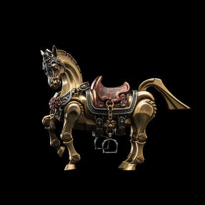 Brass With White Bronze With Copper Heroic Steed Details 01