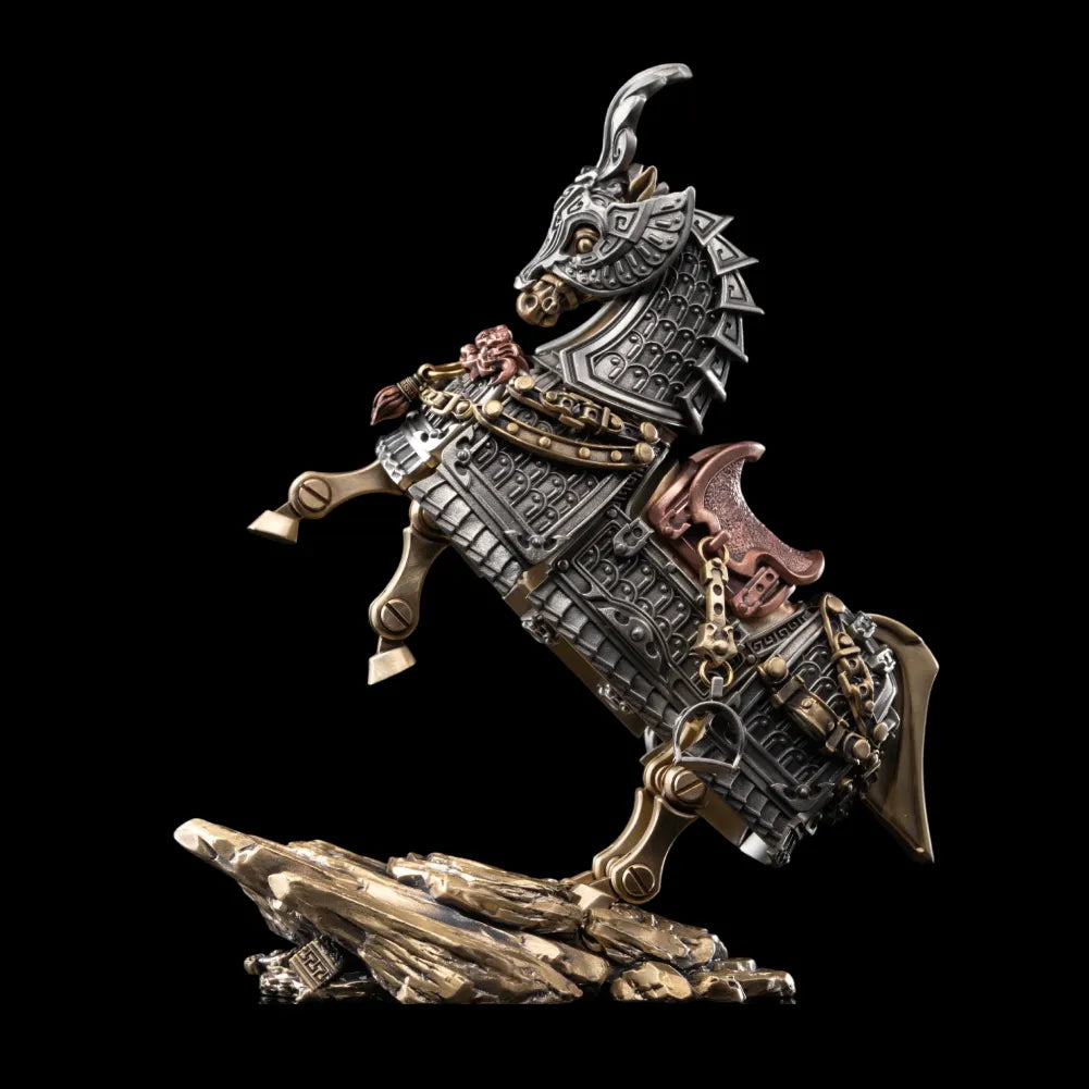 Brass With White Bronze With Copper Heroic Steed Details 04