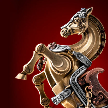 Brass With White Bronze With Copper Heroic Steed Details 08