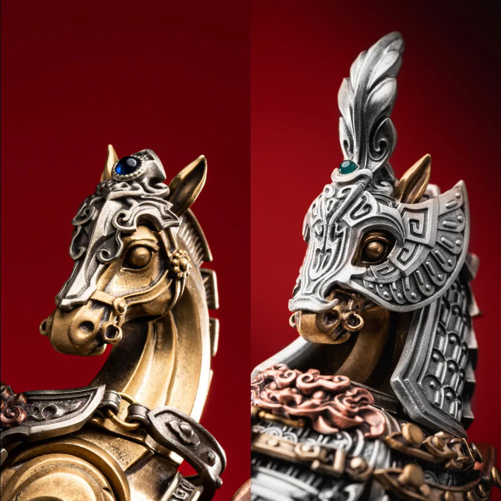 Brass With White Bronze With Copper Heroic Steed Details 10