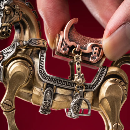 Brass With White Bronze With Copper Heroic Steed Details 11