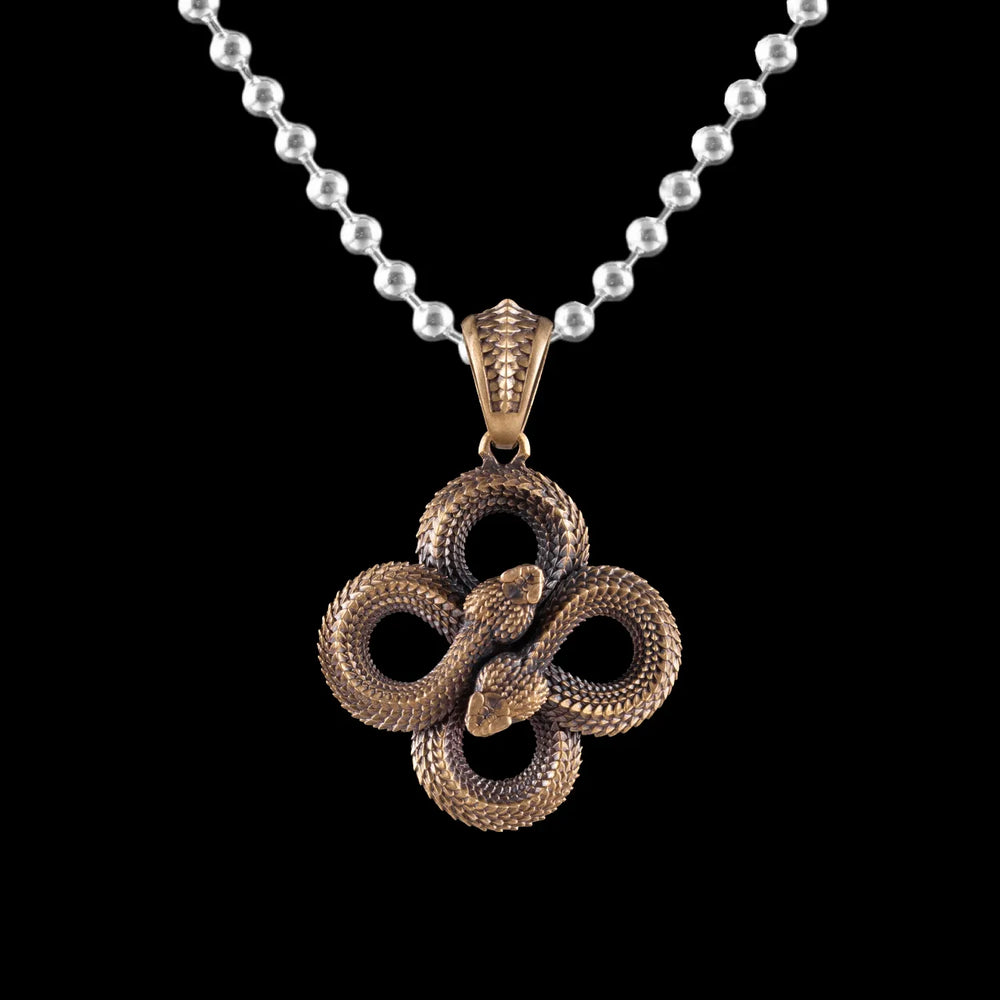 Double Infinity Snake Brass Double Snake Pendant | Infinity Snake Pendant – COPPERTIST.WU
