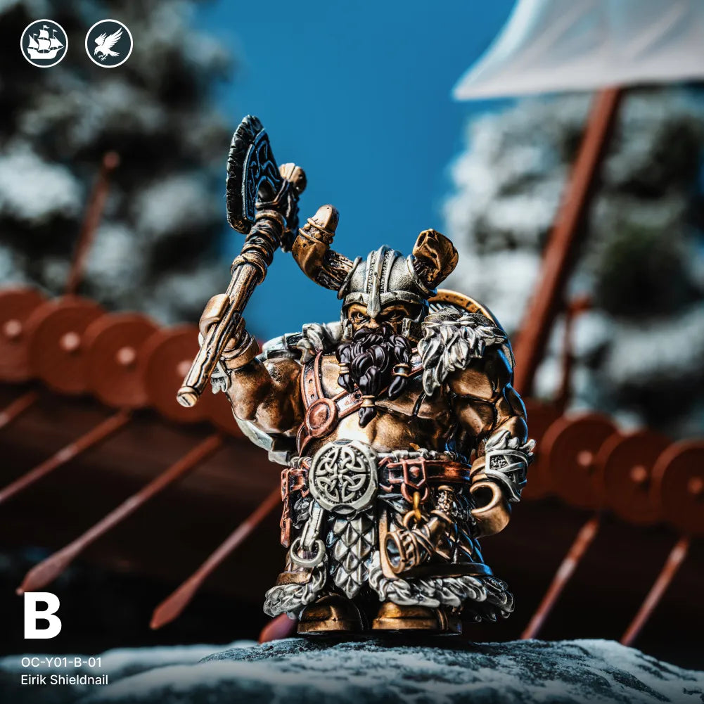 Bronze With White Bronze With Copper Viking Raider Details 01