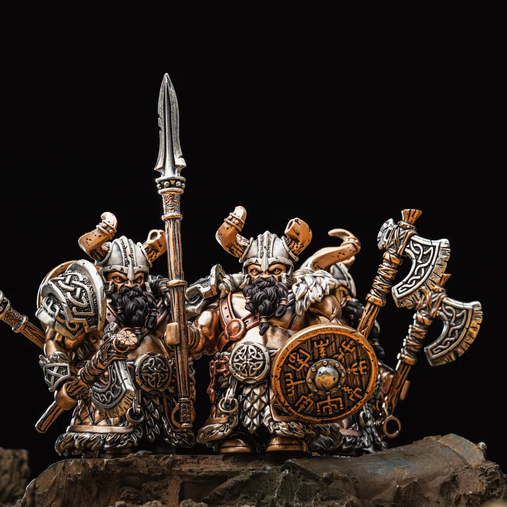 Bronze With White Bronze With Copper Viking Raider Details 02