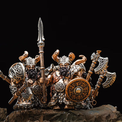 Bronze With White Bronze With Copper Viking Raider Details 02