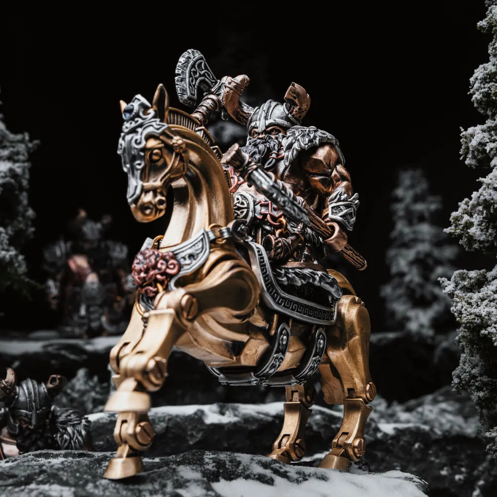 Bronze With White Bronze With Copper Viking Raider Details 03