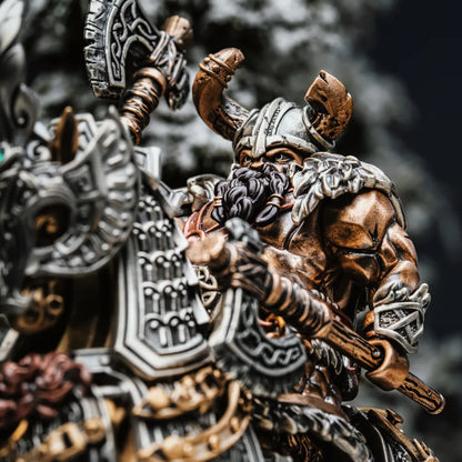 Bronze With White Bronze With Copper Viking Raider Details 04