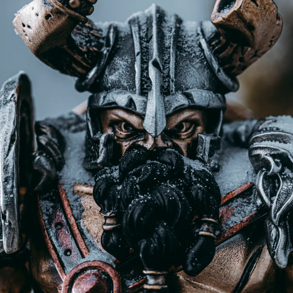 Bronze With White Bronze With Copper Viking Raider Details 05