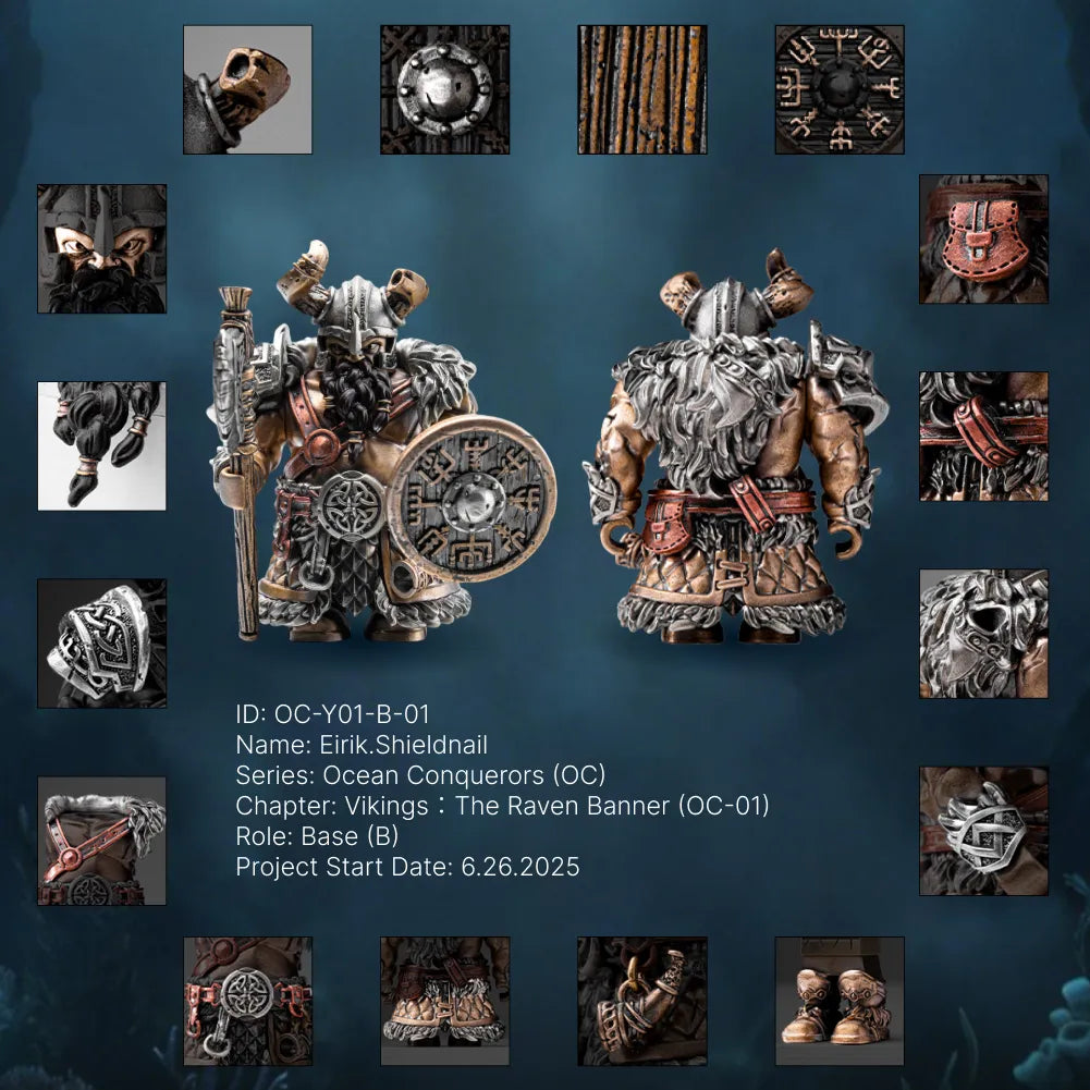 Bronze With White Bronze With Copper Viking Raider Details 06