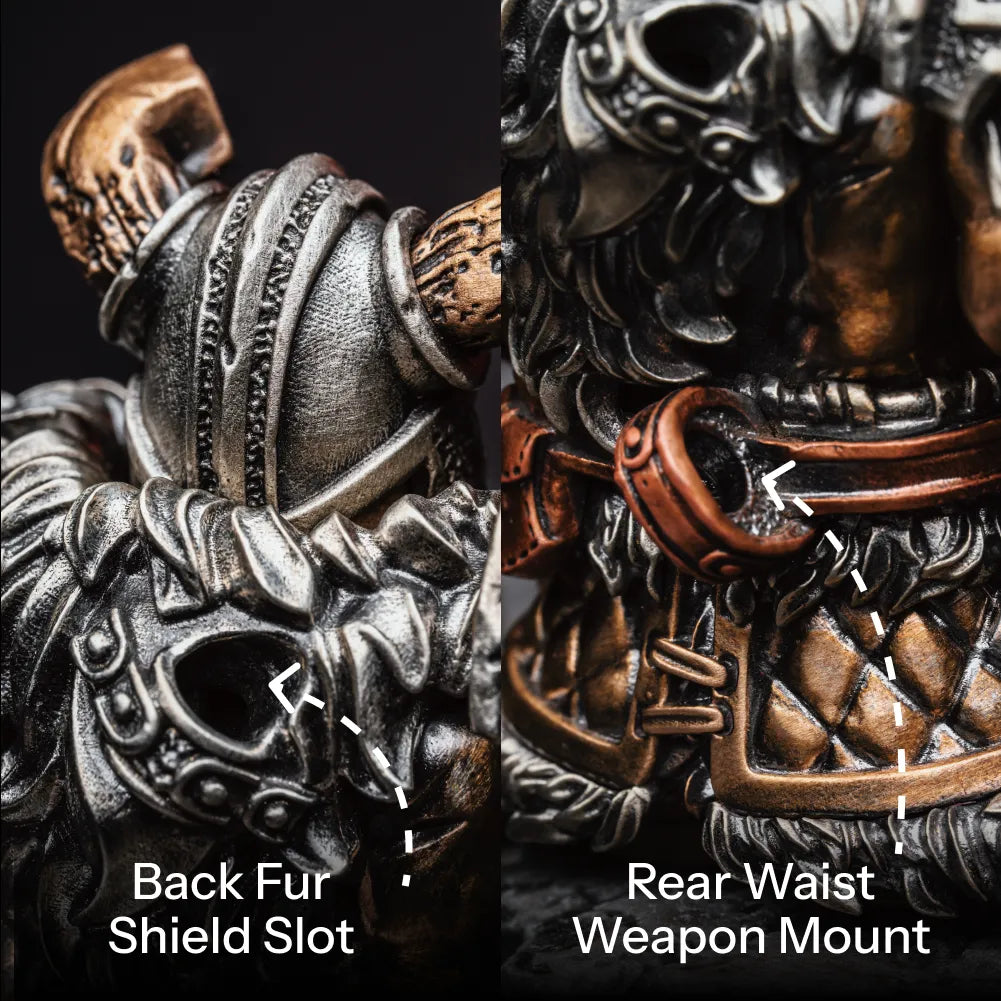 Bronze With White Bronze With Copper Viking Raider Details 07