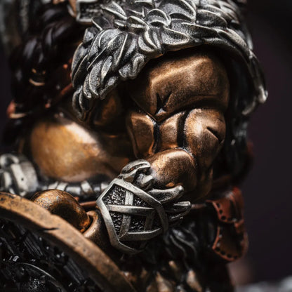 Bronze With White Bronze With Copper Viking Raider Details 08