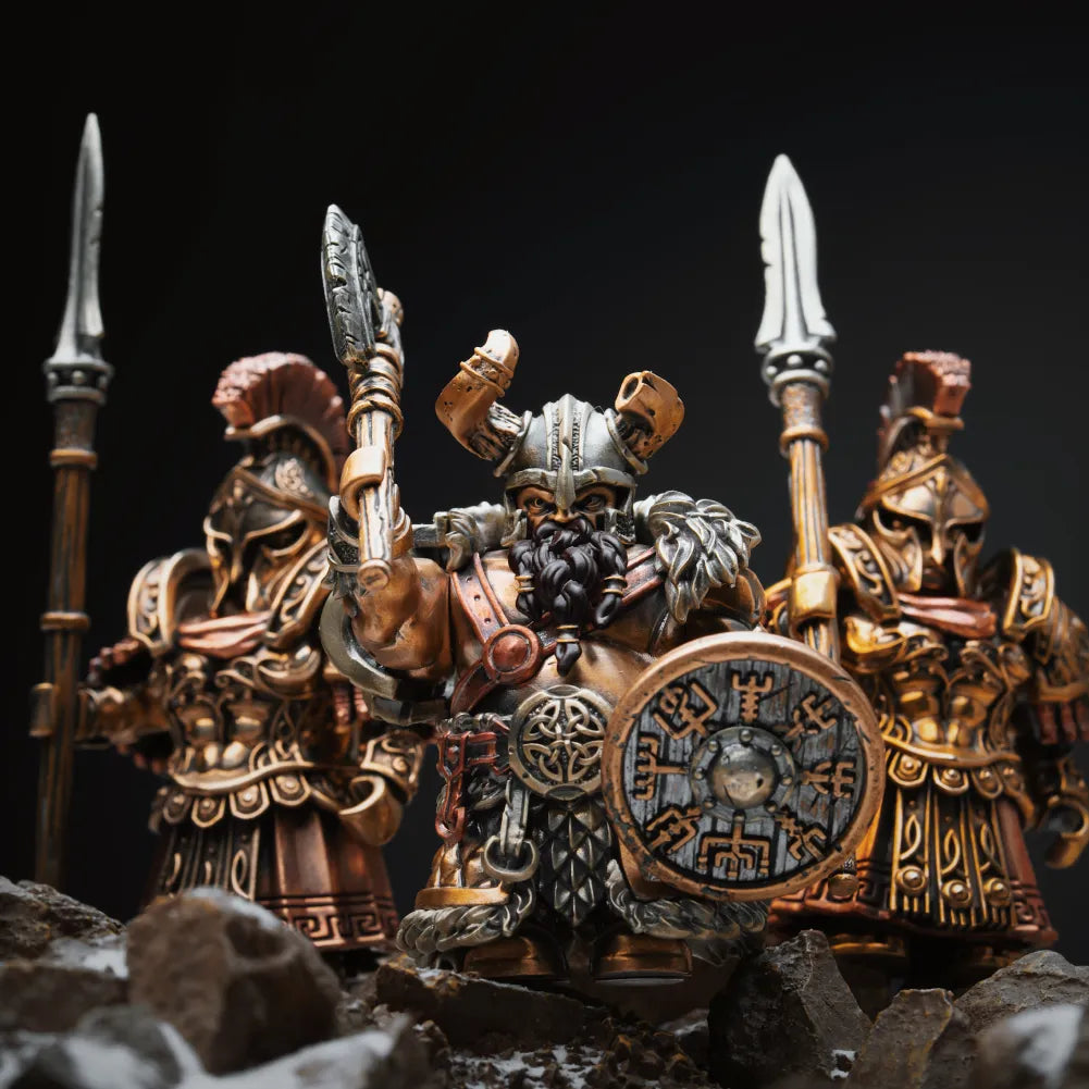 Bronze With White Bronze With Copper Viking Raider Details 09