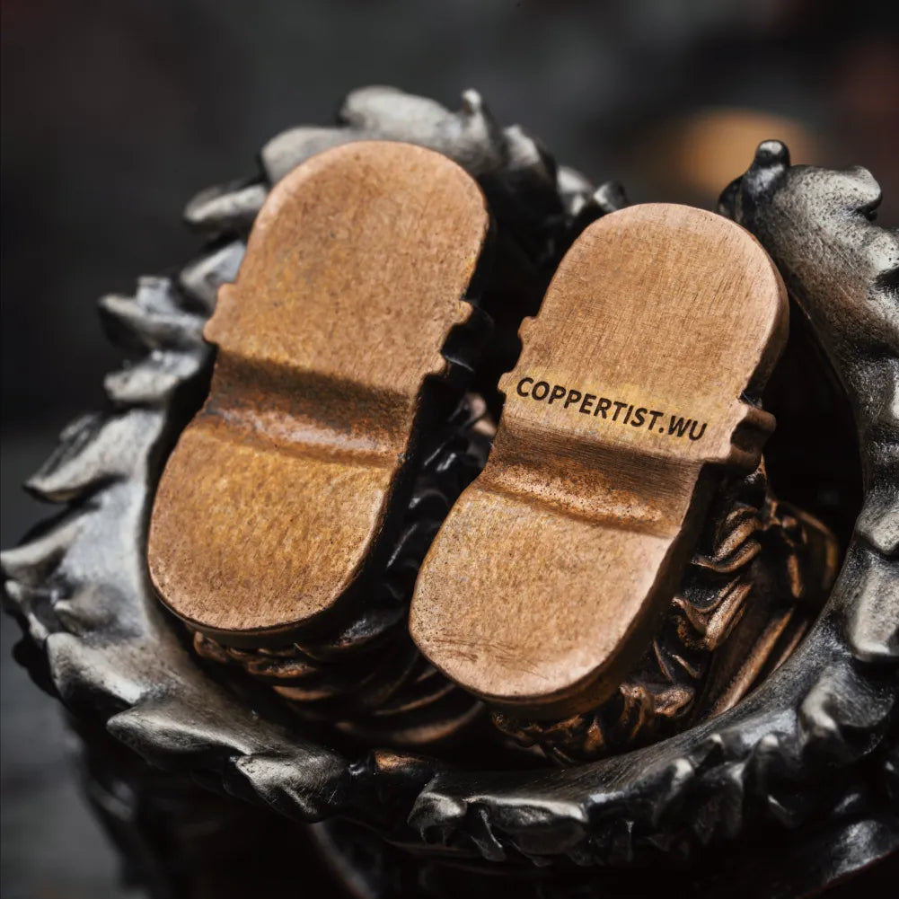 Bronze With White Bronze With Copper Viking Raider Details 11