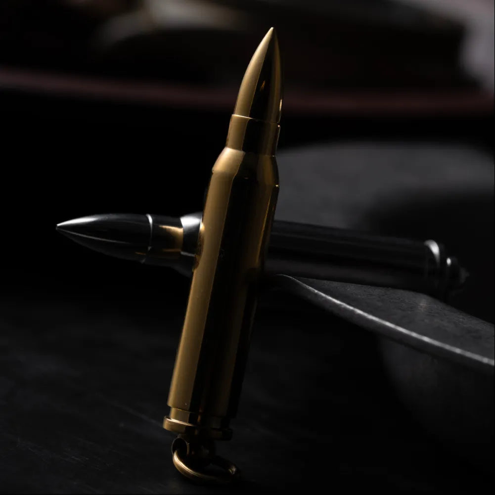 Bullet Shaped Pendant Gold Tone Details 03