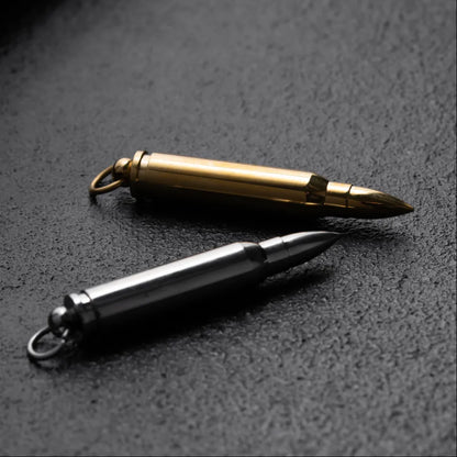 Bullet Shaped Pendant Gold Tone Details 07