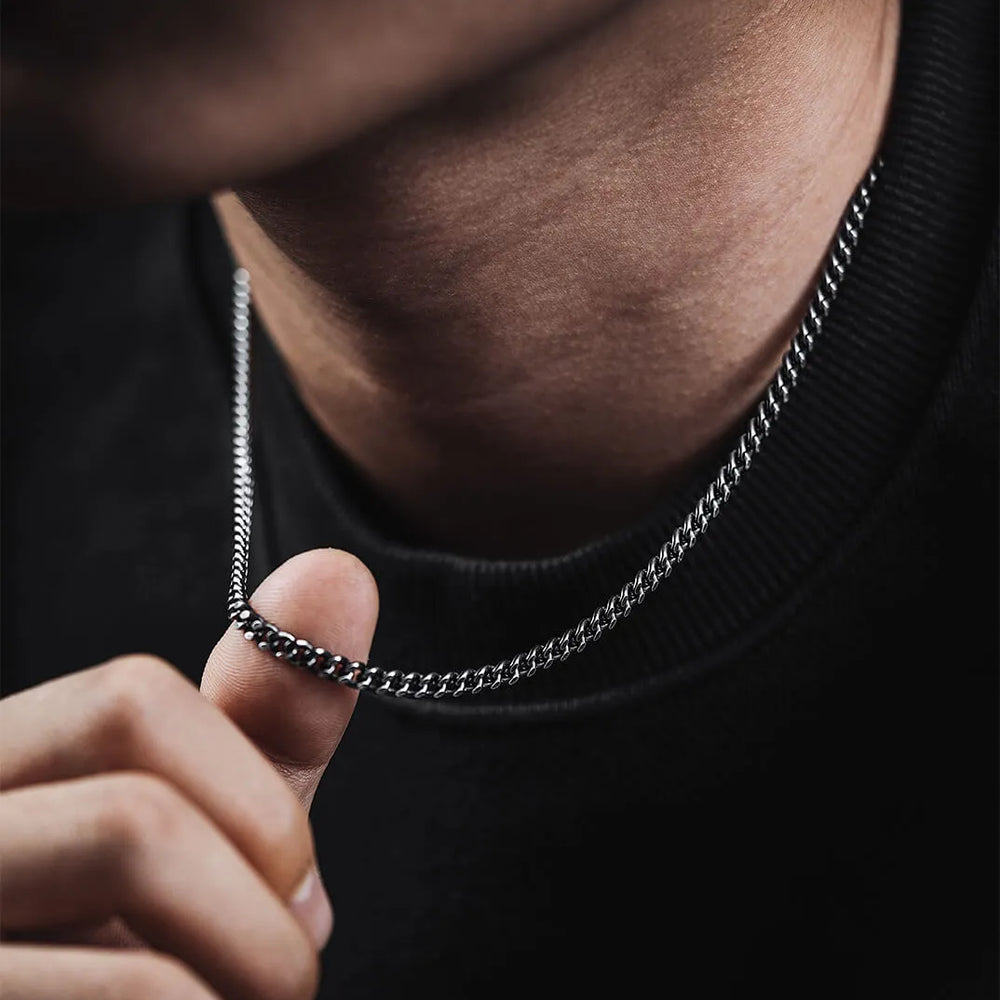 Oxidized silver chain discount