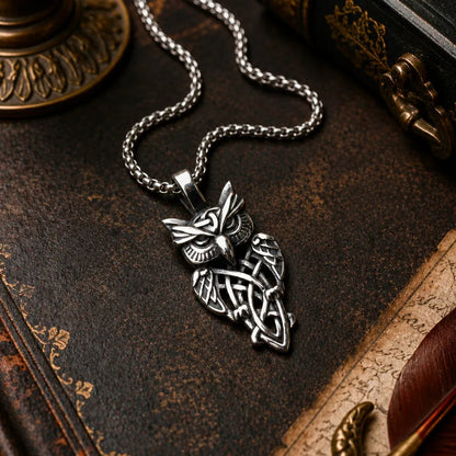 Celtic Owl Pendant Details 02