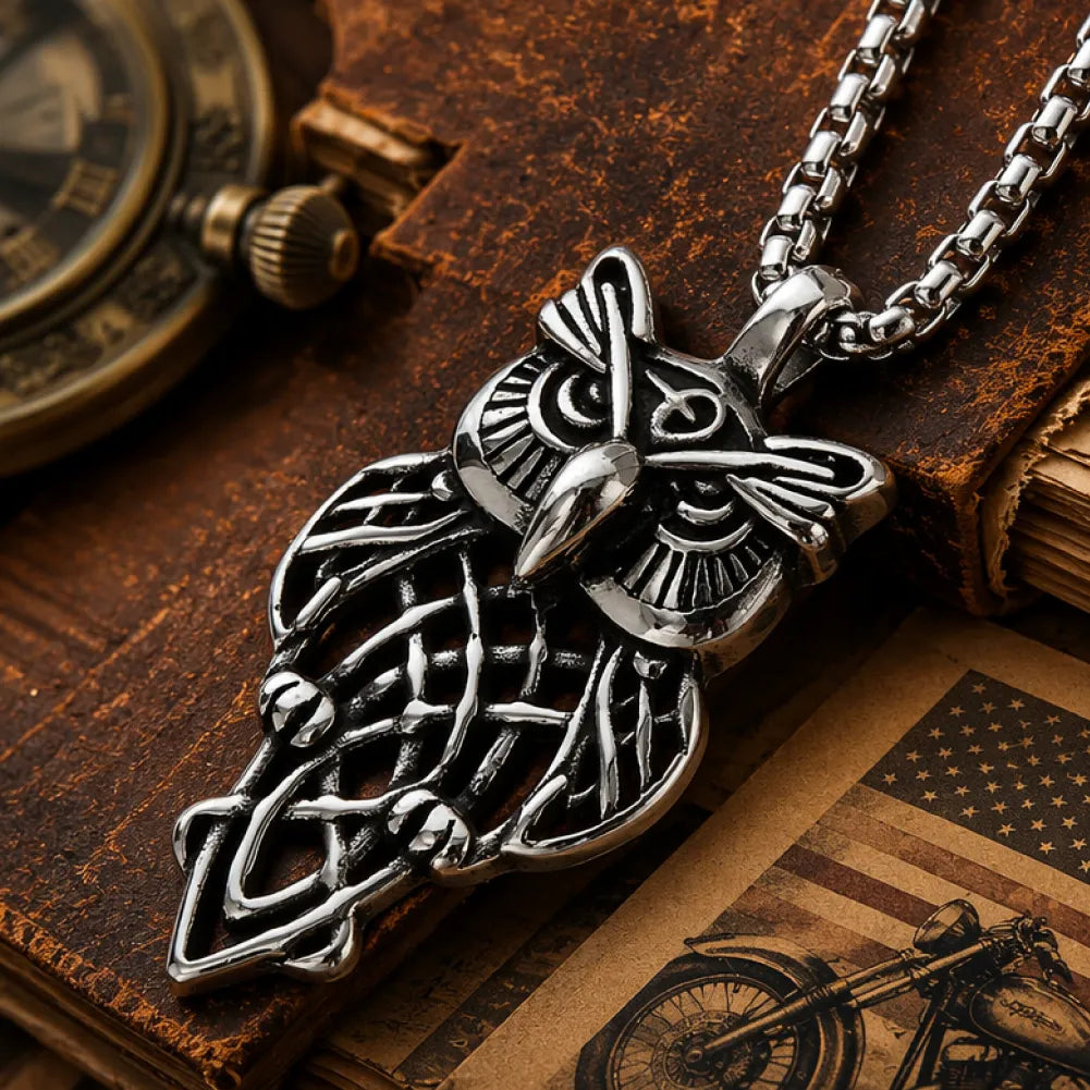 Celtic Owl Pendant Details 04