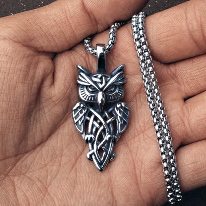 Celtic Owl Pendant Details 05