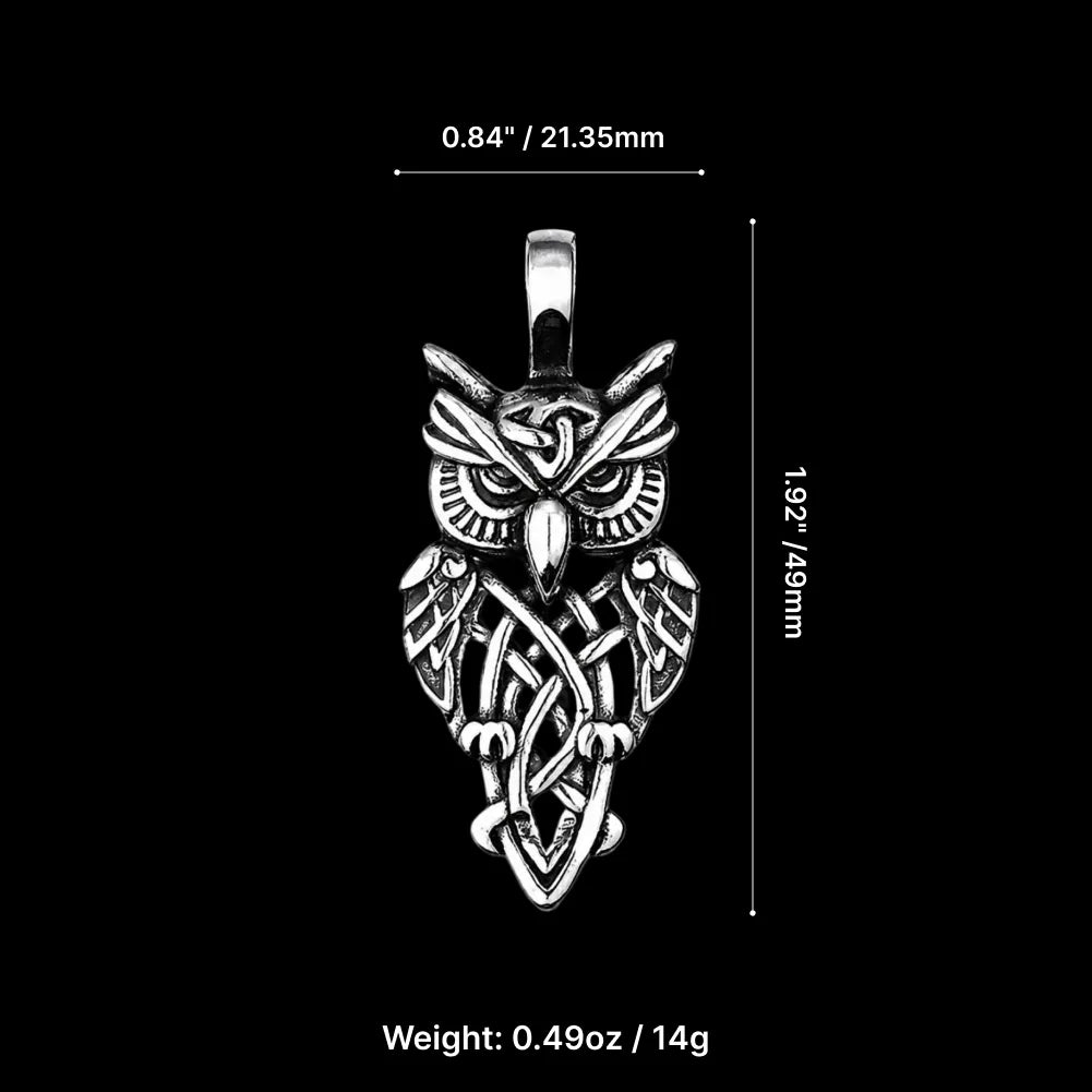 Celtic Owl Pendant Details 06