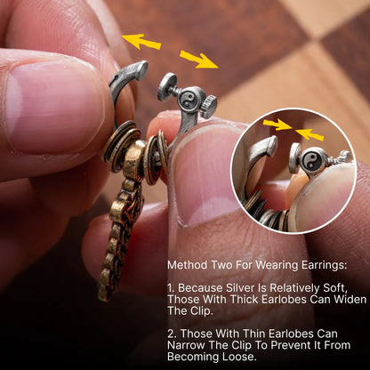 Coin Sword Talisman Earrings