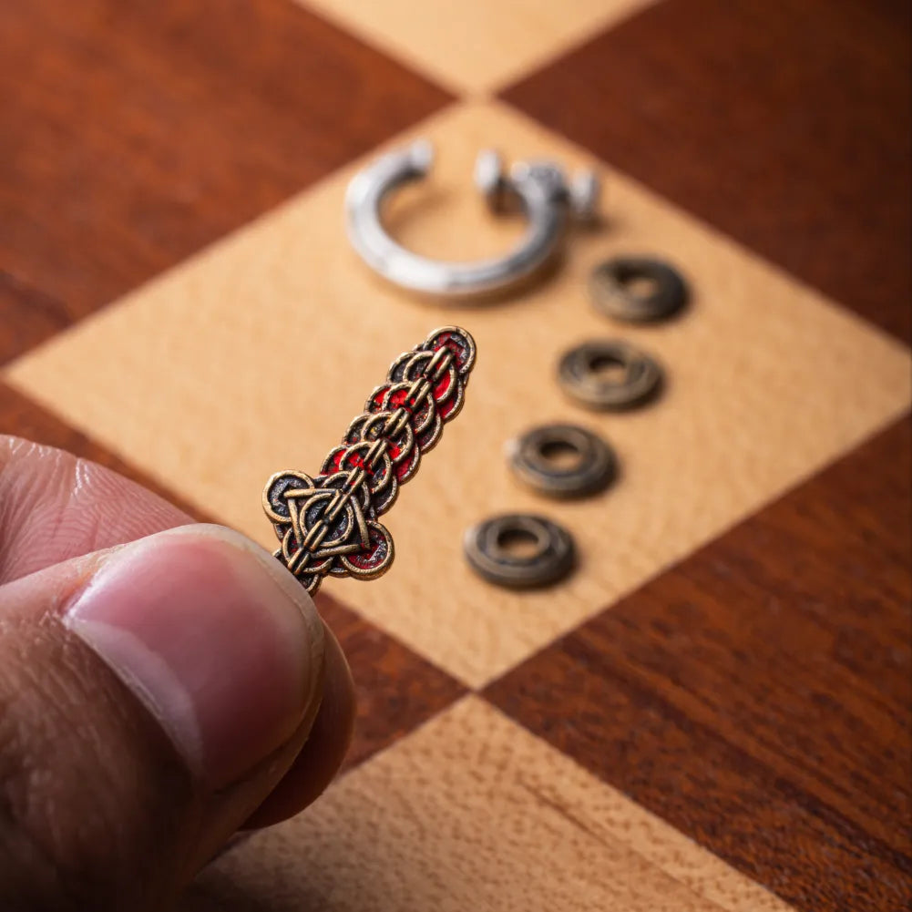 Coin Sword Talisman Earrings