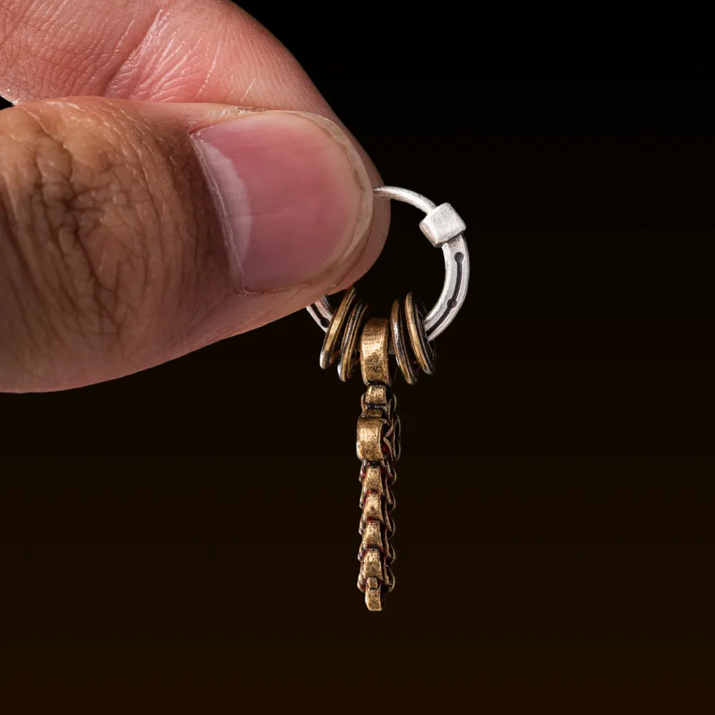 Coin Sword Talisman Earrings