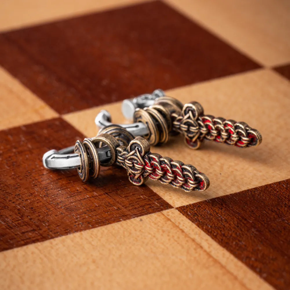 Coin Sword Talisman Earrings