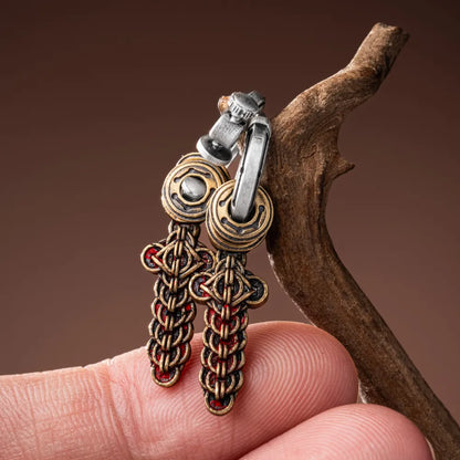 Coin Sword Talisman Earrings