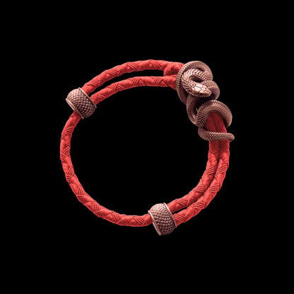 Copper Black Mamba Rope Bracelet Braided Rope Watermelon Red