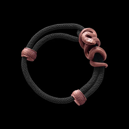 Copper Black Mamba Rope Bracelet Milan Rope Black