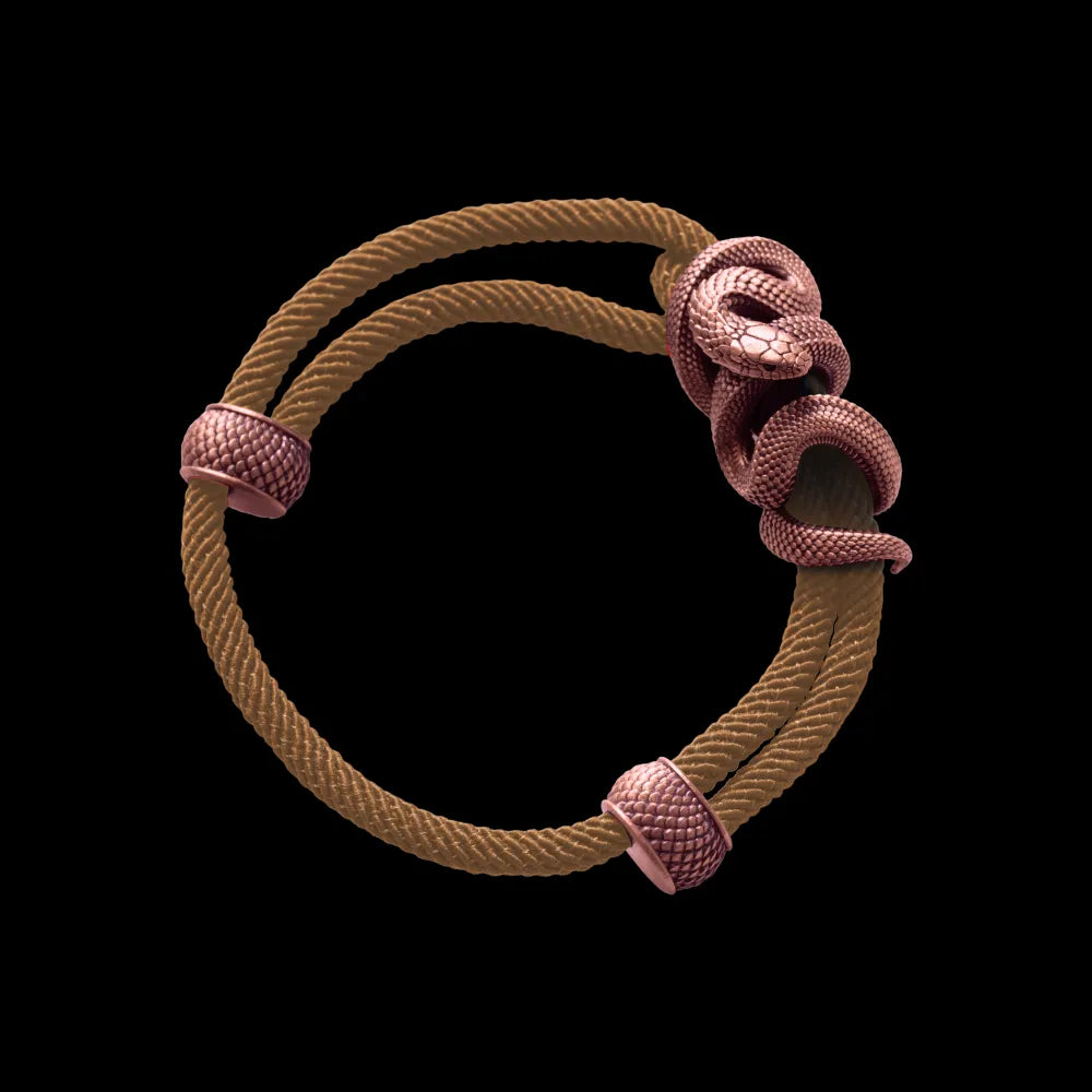 Copper Black Mamba Rope Bracelet Milan Rope Camel
